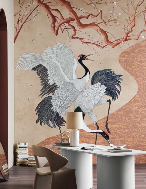 Crane Birds Wallpaper Mural  Wallmur